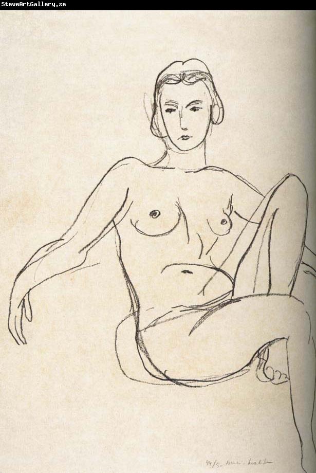 Henri Matisse Nude sitting